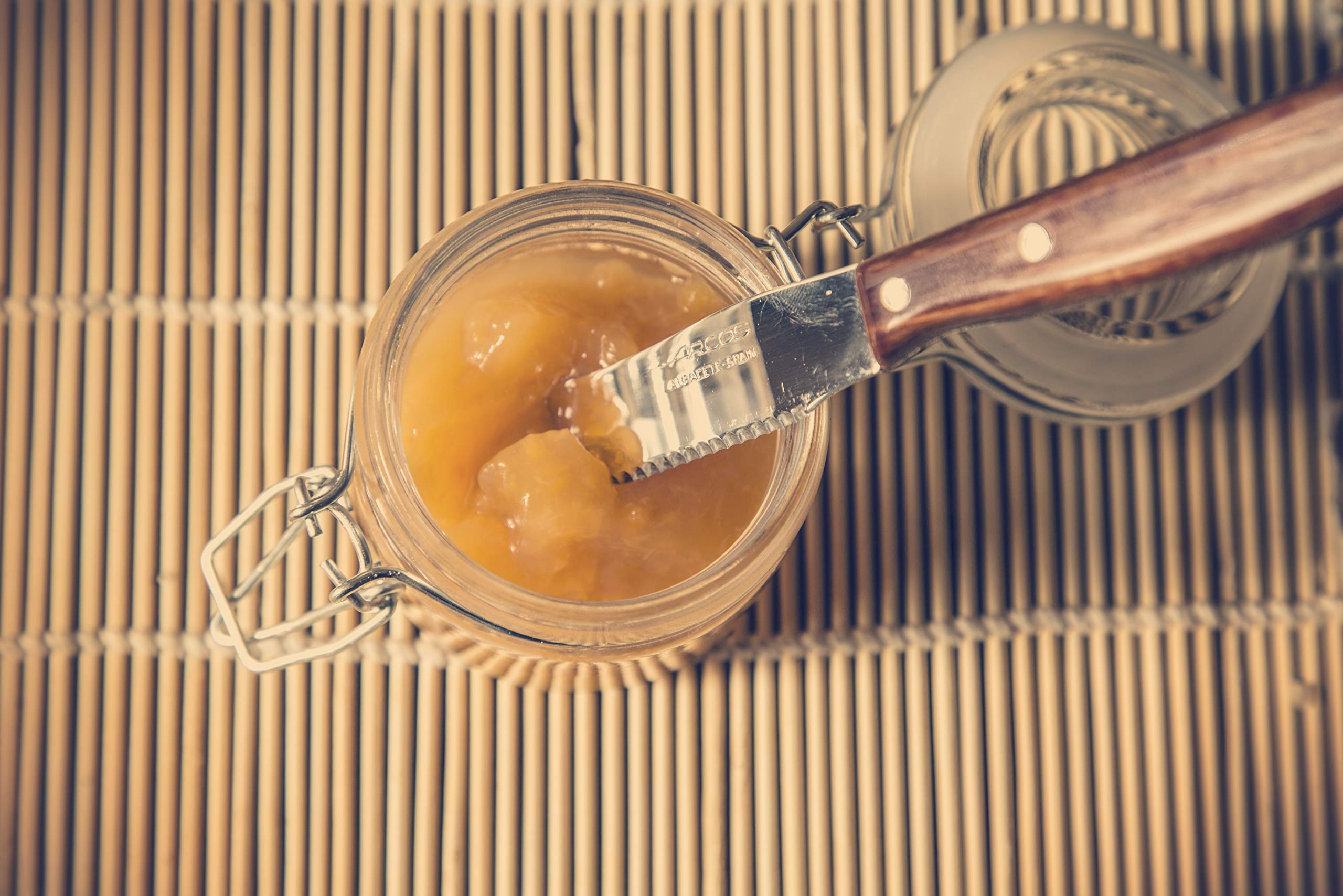 Arcos 102700-DUN14 Series Latina-Box Butter Knife-Blade Nitrum Stainless Steel 90 mm (3.54 Inch) -Handle Pack-Wood Brown Colour (12 Piece), ands Plastic - Image 3