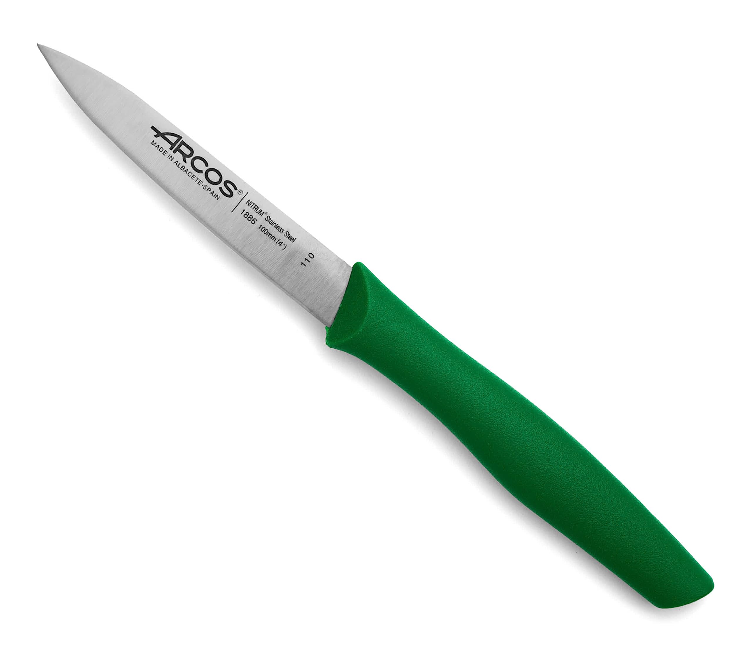 Arcos 2 Pieces Paring Knife Set. 2 Peeling Knives of Stainless Steel and Ergonomic Polypropylene Handle for Cutting Fruits, Vegetables and Tubers. Series Nova. Color Green - Image 3