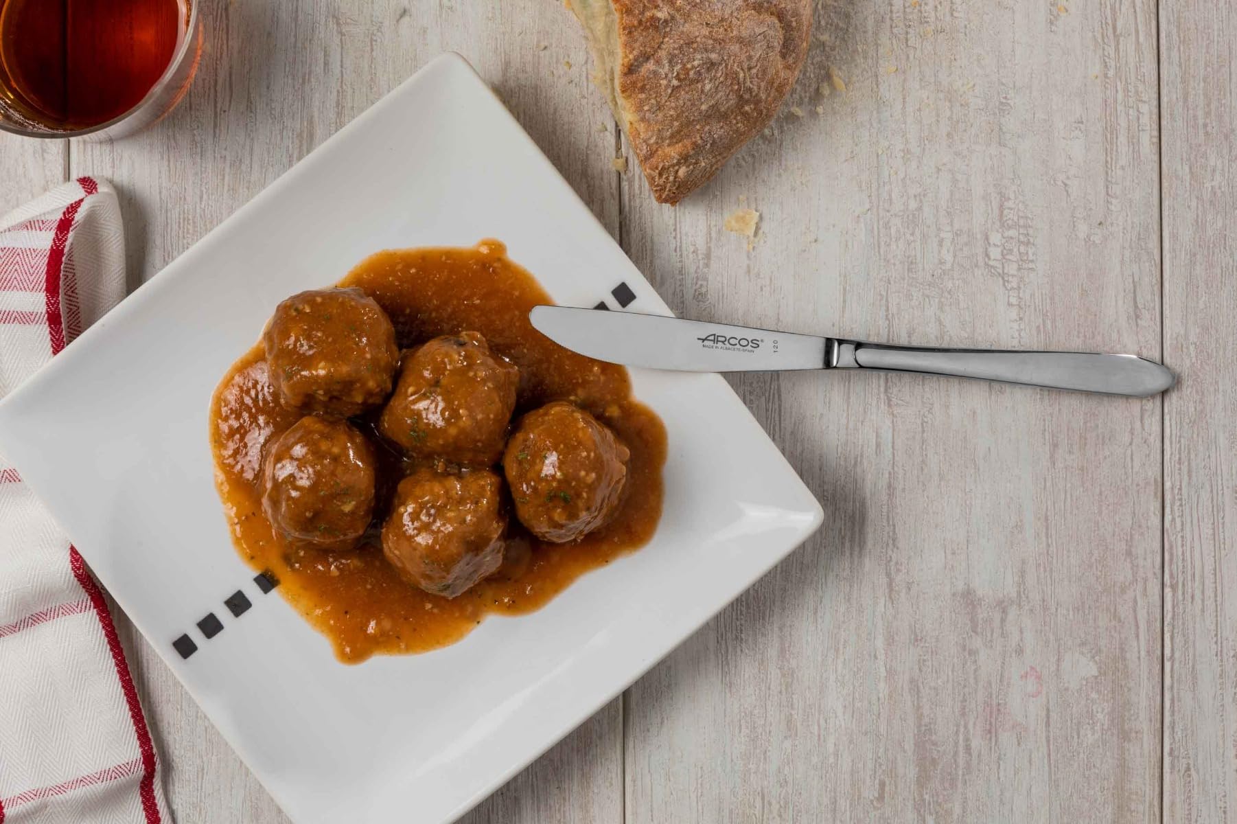 Arcos 24-Piece Flatware Set. Premium Stainless Steel Silver Cutlery Set with 6 Knives, 12 Spoons, and 6 Forks. All in One Monoblock Design - Image 7