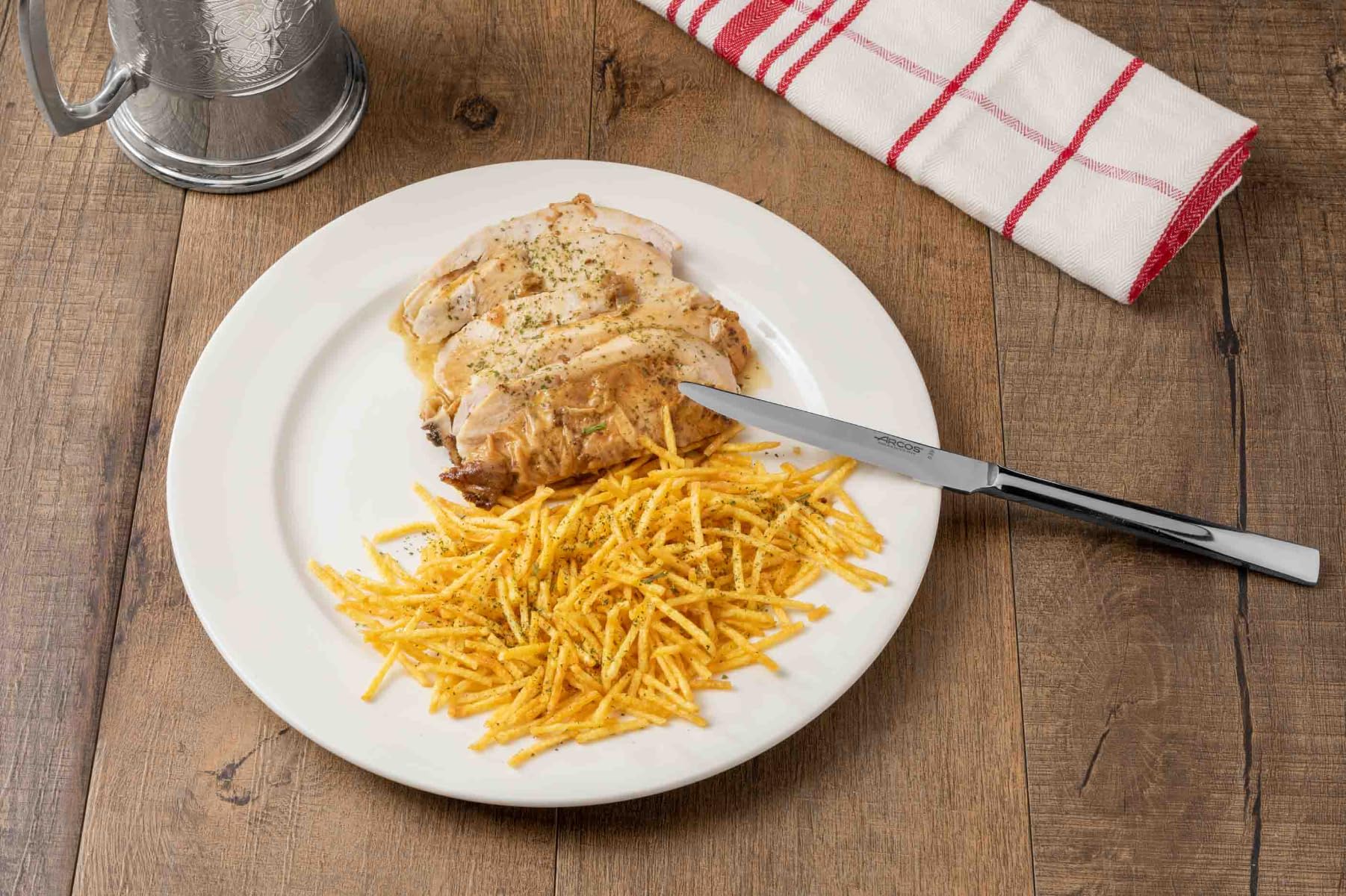 Arcos 24-Piece Flatware Set - Premium Stainless Steel Silver Cutlery Set with 6 Knives, 12 Spoons, and 6 Forks. All in One Monoblock Design - Image 7