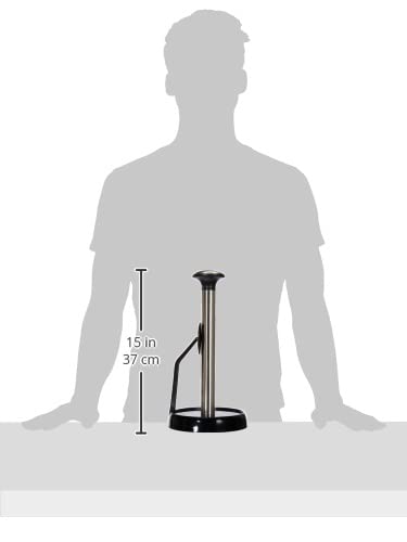 Arcos Accessories - Suction Grip Base Papertowel Holder - Made of Stainless Steel and ABS - Black Color - Image 3