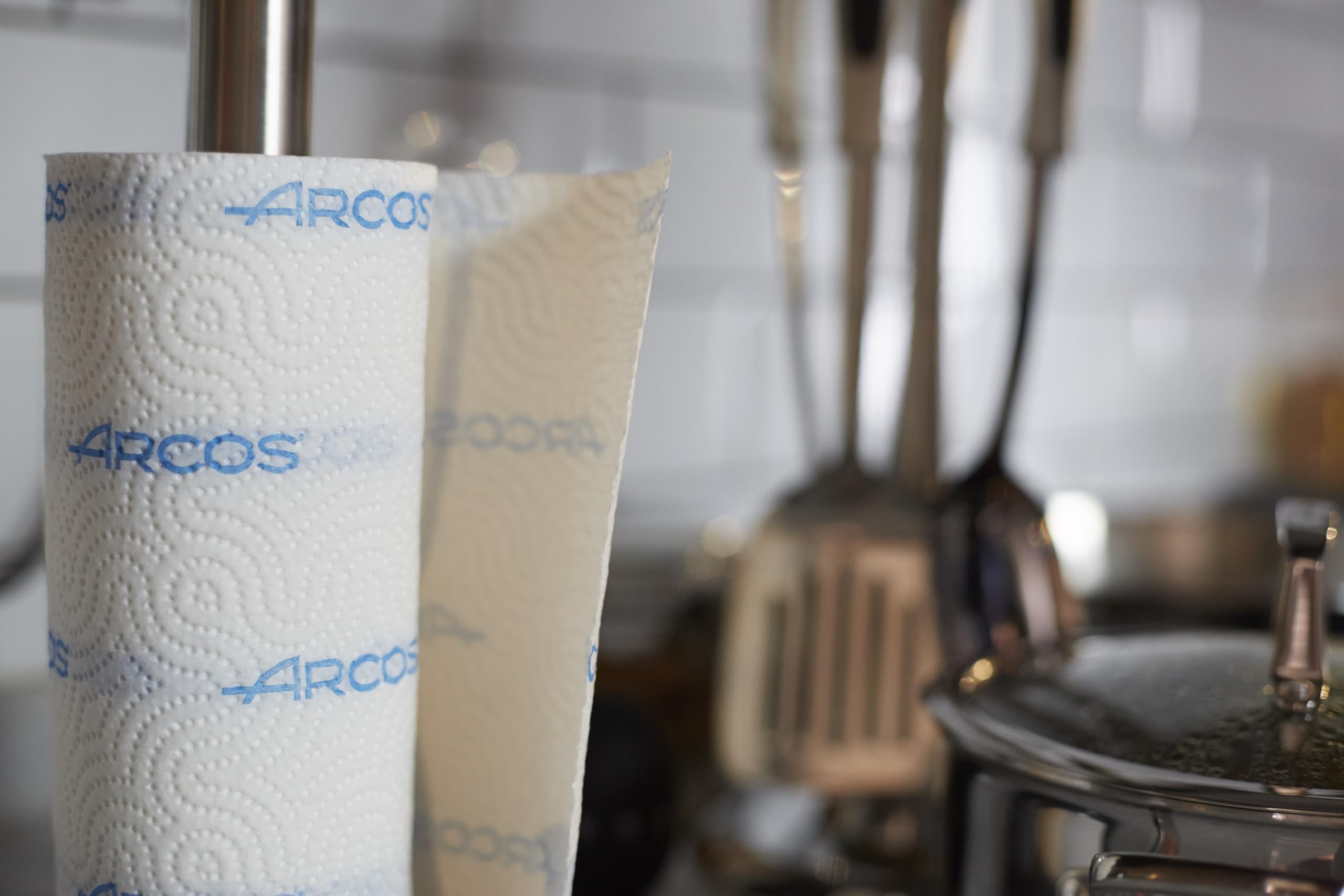 Arcos Accessories - Suction Grip Base Papertowel Holder - Made of Stainless Steel and ABS - Black Color - Image 4