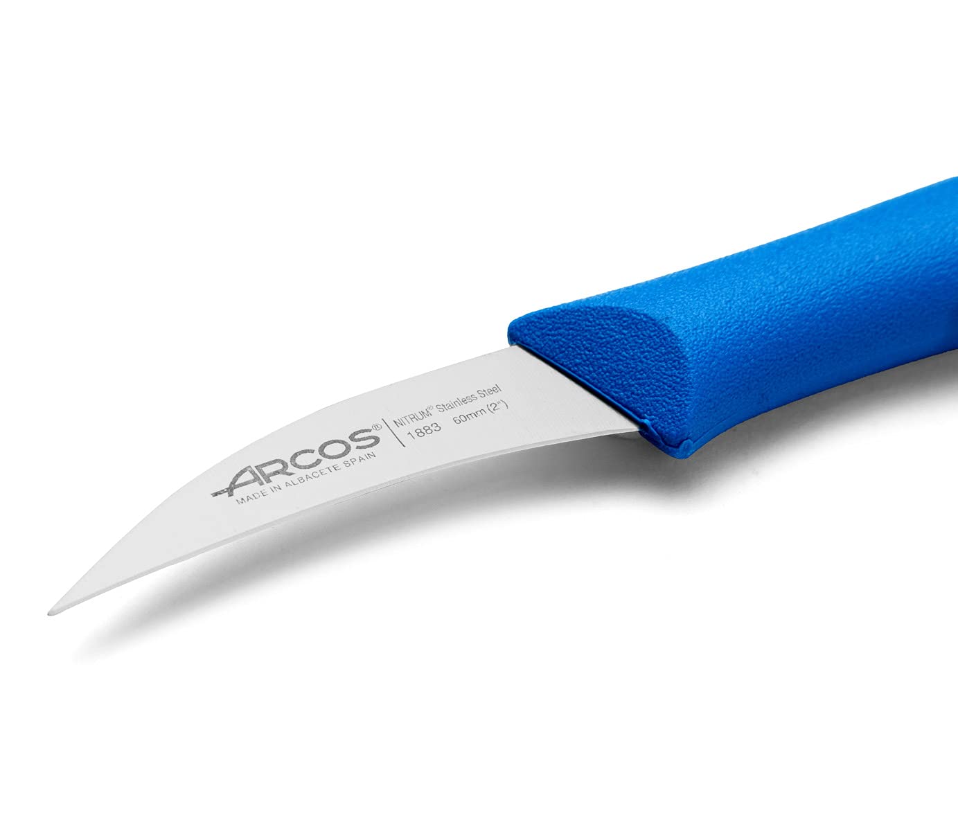 Arcos Bird's Beak Paring Knife 2 Inch Stainless Steel. Professional Kitchen Knife for Cut, Peel and Clean Food. Ergonomic Polypropylene Blue Handle. Series Nova - Image 3