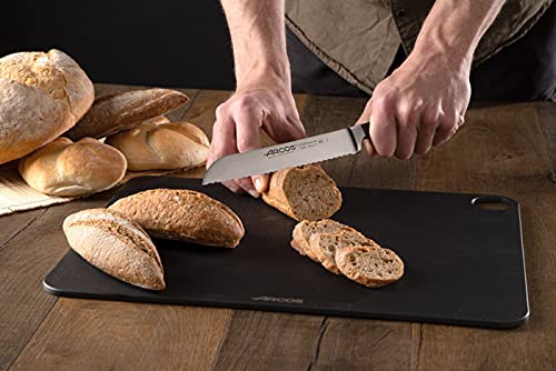 Arcos Bread Knife 7 Inch Nitrum Stainless Steel and 180 mm blade. The desgin is perfect for cutting pieces of cake or bread. Ideal knife for daily domestic use. Series Opera. Color Black - Image 8