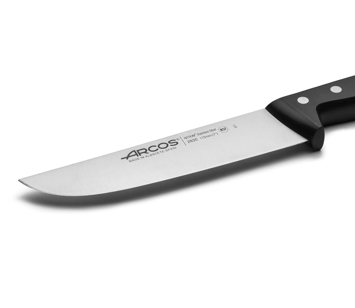 Arcos Butcher Knife 7 Inch Nitrum Stainless Steel. Professional Cooking Knife For Cutting Meat, Fish and Vegetables. Ergonomic Polyoxymethylene Handle. Series 2900. Color Black. - Image 3
