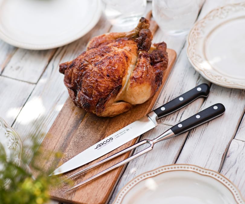 Arcos Carving Fork 7 Inch Stainless Steel. Professional Forged Fork to Carve All Types of Grilled Meat. Ergonomic Polyoxymethylene Handle and 180mm Blade. Series Opera. Color Black - Image 9