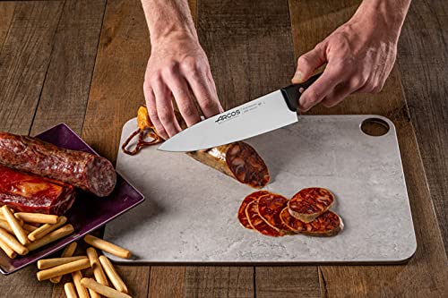 Arcos Chef Knife 8 Inch Stainless Steel. Cooking Knife to Cut Meat, Fish, Poultry, Fruit and Vegetables. Ergonomic Polyoxymethylene Handle and 200mm Blade. Series Universal. Color Black - Image 6