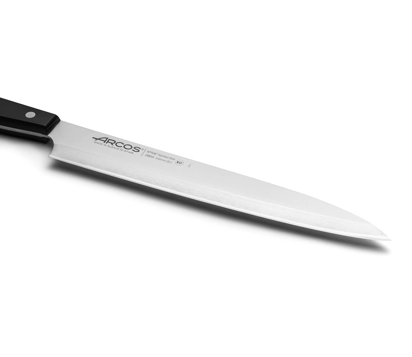 Arcos Chef Knife 9.5 Inch Stainless Steel. Yanagiba Asian Knife. Ergonomic Polyoxymethylene Handle and 240mm Blade. Series Universal. Color Black - Image 3