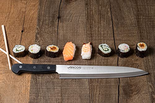 Arcos Chef Knife 9.5 Inch Stainless Steel. Yanagiba Asian Knife. Ergonomic Polyoxymethylene Handle and 240mm Blade. Series Universal. Color Black - Image 5