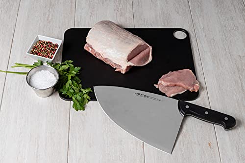 ARCOS Cleaver Knife 10 Inch - Nitrum Stainless Steel and 260 mm blade. 730 gr. Prolonged and heavy use. Ergonomic Polyoxymethylene POM Handle. Series Universal. Flexible blade.Smooth edge. Color Black - Image 5