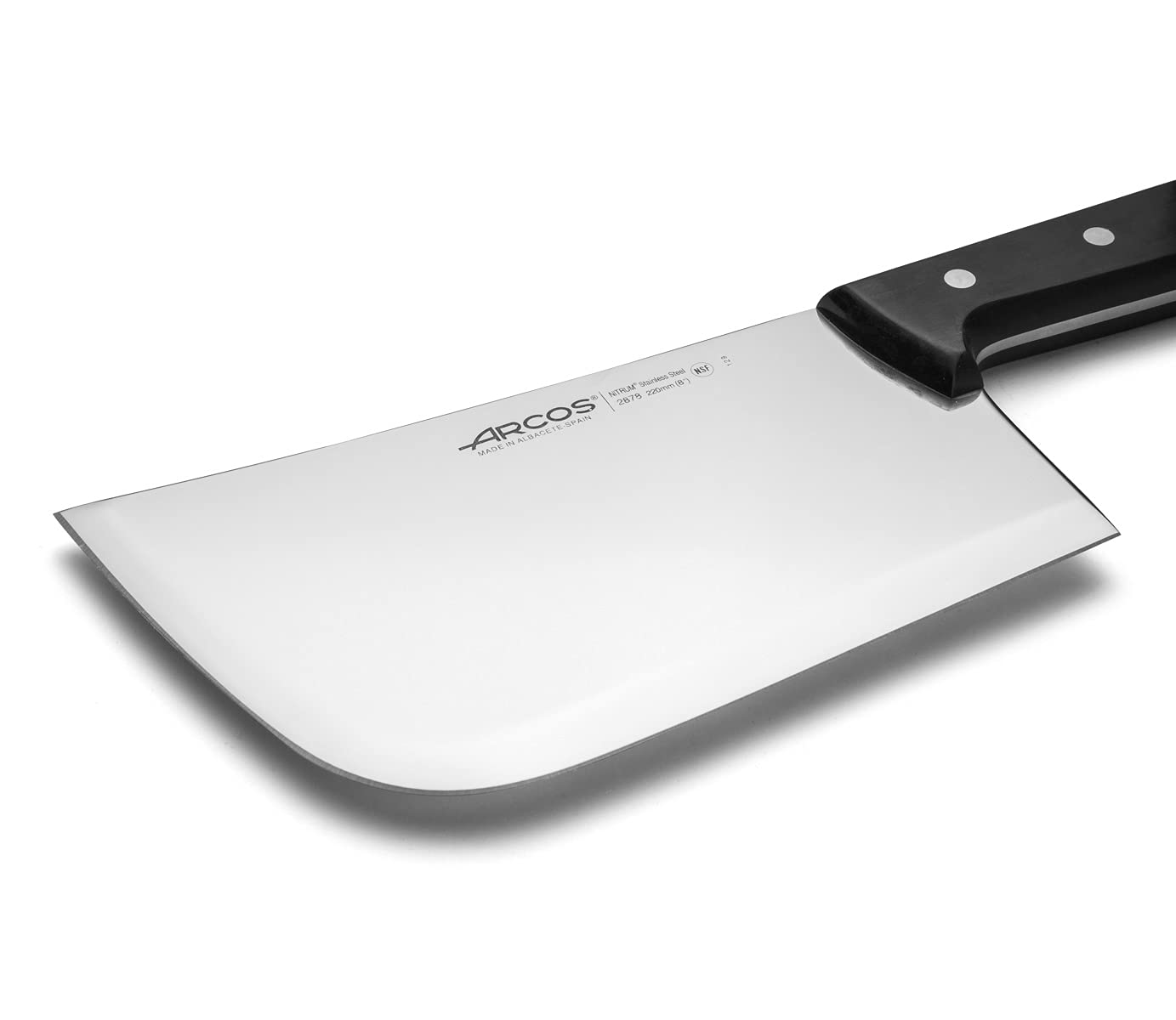 Arcos Cleaver Knife Butcher Knife - Nitrum Stainless Steel 8" Blade - Polypropylene Handle - Silver - Color Identification System - Heavy Duty & Hygienic - Series 2900 - Black Color - Image 3