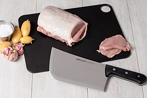 Arcos Cleaver Knife Butcher Knife - Nitrum Stainless Steel 8" Blade - Polypropylene Handle - Silver - Color Identification System - Heavy Duty & Hygienic - Series 2900 - Black Color - Image 6
