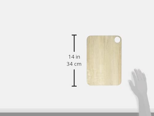 ARCOS Cutting Board with Hanger and Wood Style. Smooth Surface for Chopping Food in Cellulose Fibre and Resin. Professional Meat and Vegetable Cutting Utensil. Serving Board. Color Brown. 13" x 9" - Image 3