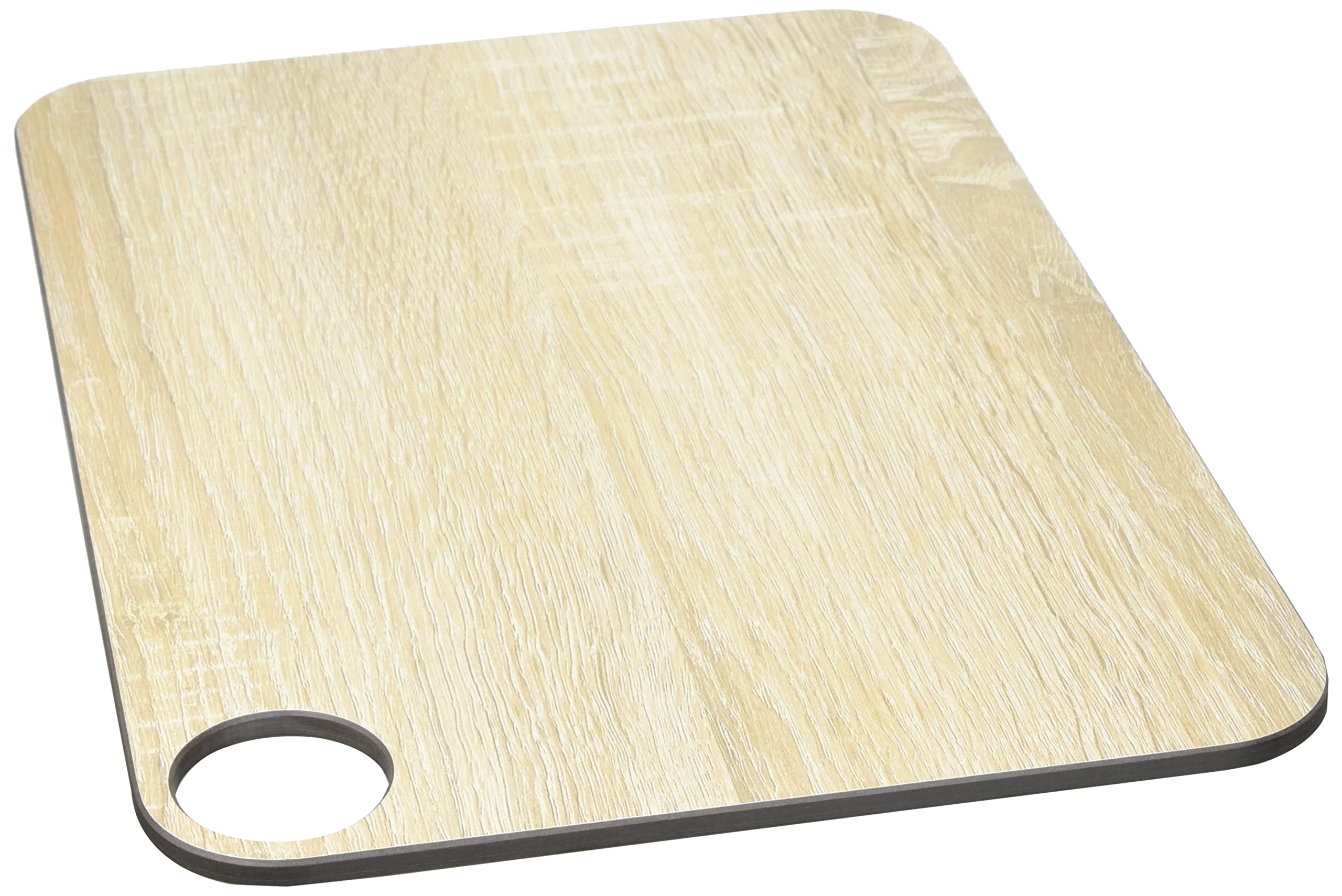 ARCOS Cutting Board with Hanger and Wood Style. Smooth Surface for Chopping Food in Cellulose Fibre and Resin. Professional Meat and Vegetable Cutting Utensil. Serving Board. Color Brown. 13" x 9" - Image 4