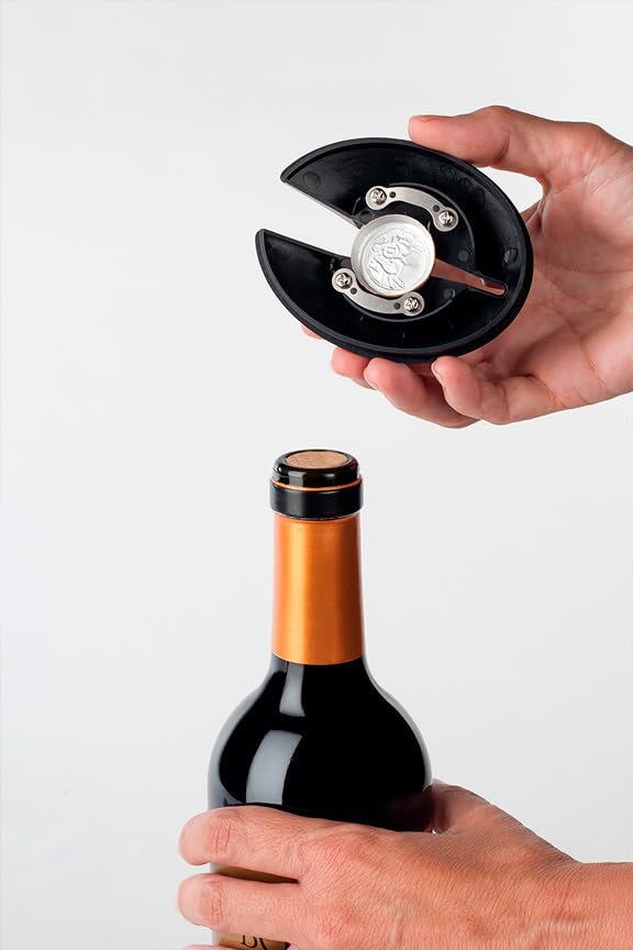 ARCOS Electric Corkscrew in ABS with Rechargeable Internal Battery. Modern and Elegant Electric Bottle Opener. Finish with Stylish Case. Silver Color - Image 3