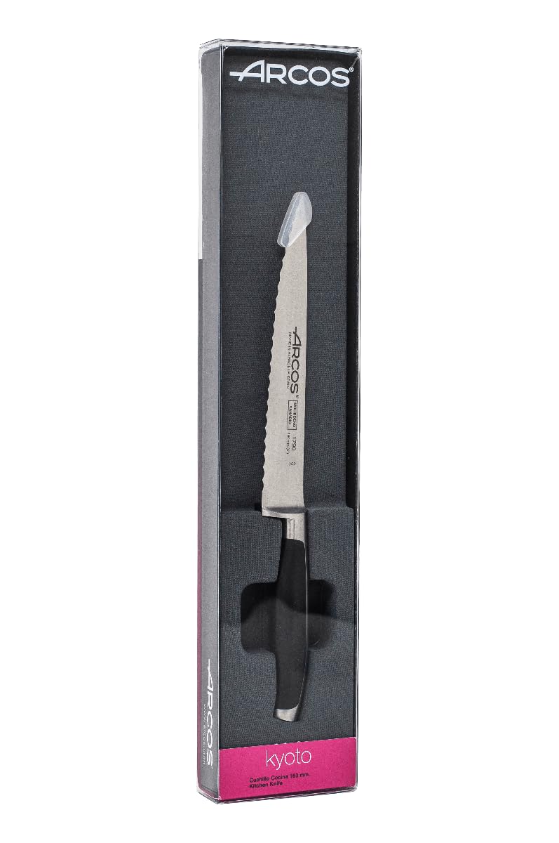 Arcos Kitchen Knife 6 Inch Nitrum Stainless Steel. 160 mm Blade. Professional Utilty Knife.Professional Kitchen Knife. Ergonomic Polyoxymethylene POM Handle. Series Kyoto. Color Black - Image 6