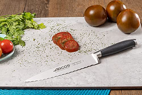 Arcos Kitchen Knife 6 Inch Nitrum Stainless Steel. 160 mm Blade. Professional Utilty Knife.Professional Kitchen Knife. Ergonomic Polyoxymethylene POM Handle. Series Kyoto. Color Black - Image 7