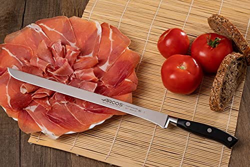 Arcos Knife/Ham Knife 12 Inch Nitrum Stainless Steel and 300 mm blade. Ergonomic Polyoxymethylene POM Handle.Series Riviera. Elegant design, along with the comfort of its handle. Color Black - Image 6