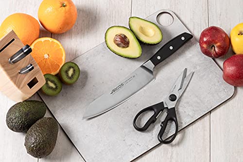 Arcos Knife Set 4 pieces Nitrum Stainless Steel and mm blade. Professional Kitchen Knife for Cooking to Slice Bones from Meat. Ergonomic Polyoxymethylene POM Handle. Series Manhattan. Color Black. - Image 3