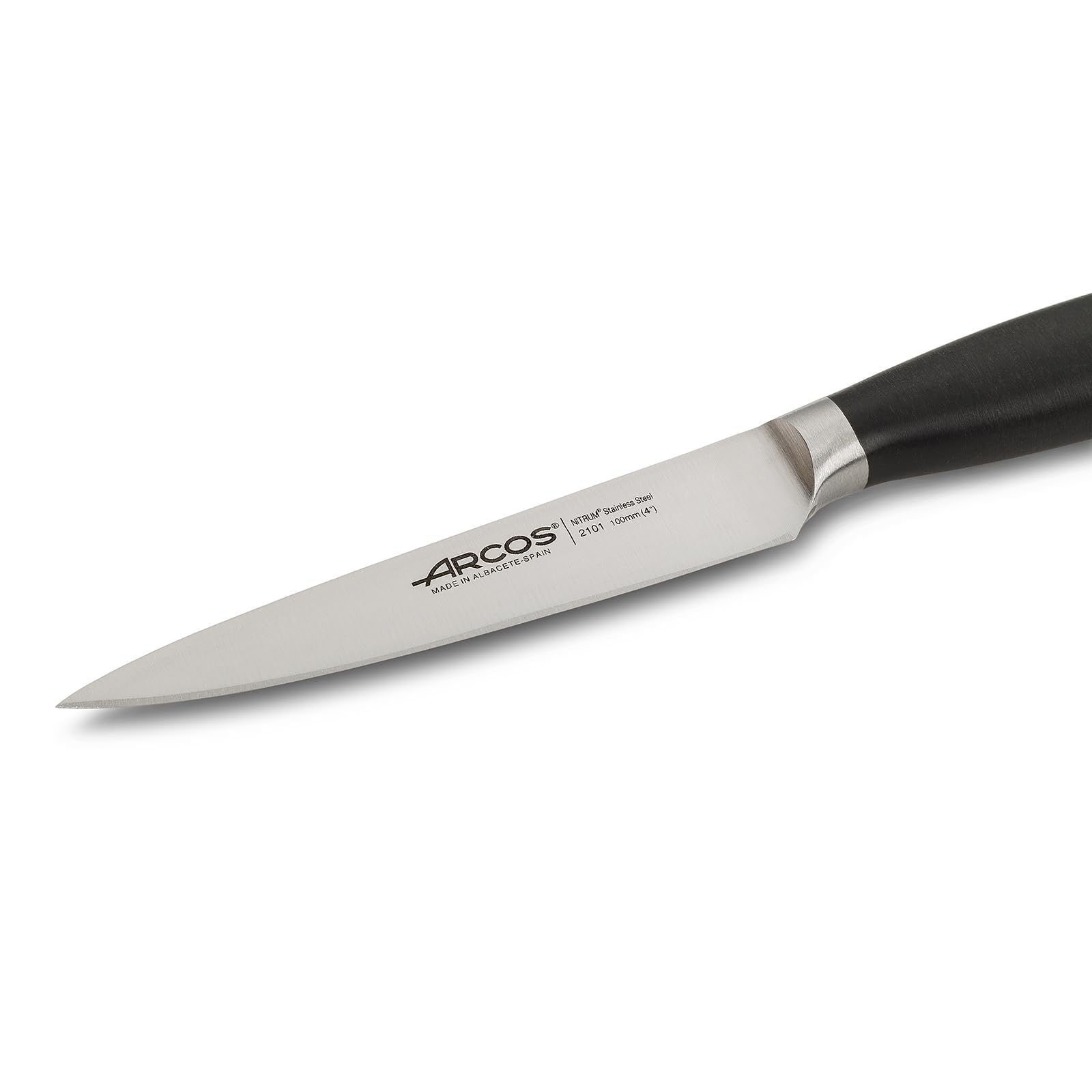 Arcos Paring Knife 4 Inch Stainless Steel. Paring Knife for Peeling Fruits and Vegetables. Ergonomic Polyoxymethylene Handle and 100 mm Blade. Series Clara. Color Black. - Image 3