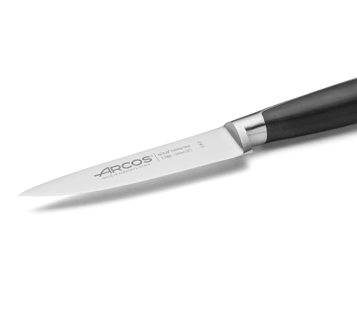 Arcos Paring Knife 4 Inch Stainless Steel. Professional Kitchen Knife for Cut, Peel and Clean Food. Ergonomic Polyoxymethylene Handle and 100 mm Blade. Series Kyoto. Color Black - Image 3