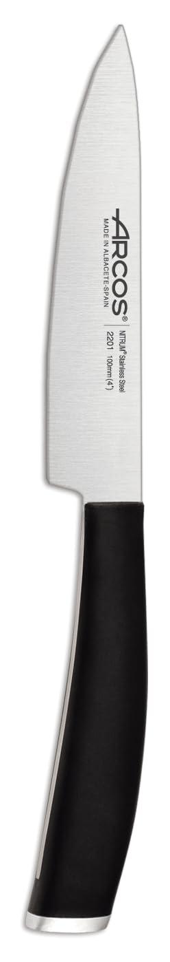 Arcos Paring knife 4 inches Nitrum Stainless Steel.Paring Knife for Peeling Fruits and Vegetables. Ergonomic Polypropylene Black Handle. Series Tango - Image 3