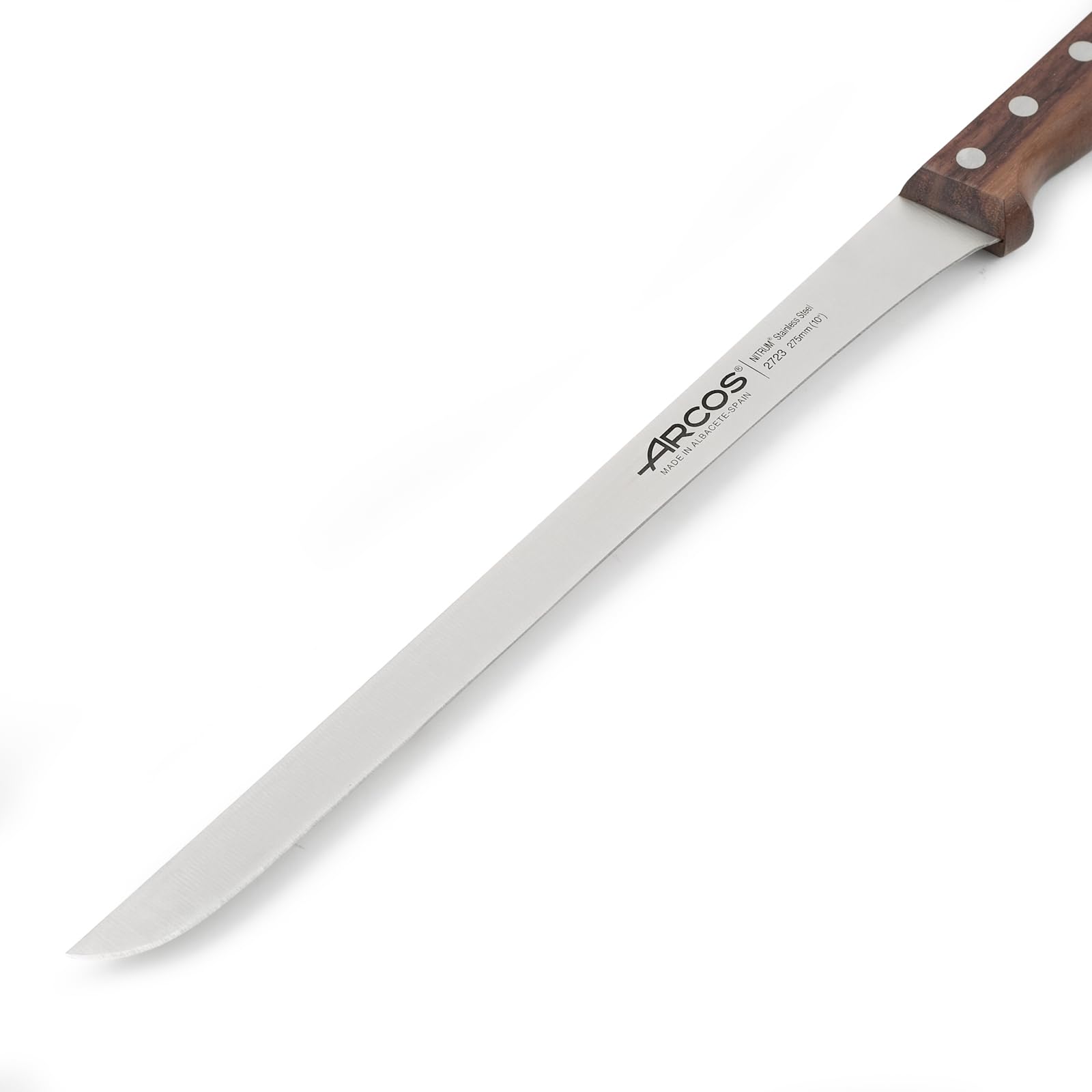 Arcos Premium Slicing Ham Knife 11-Inch Nitrum Stainless Steel Blade. Superior Cutting Power and Durability. Palisandro Wood - Image 3