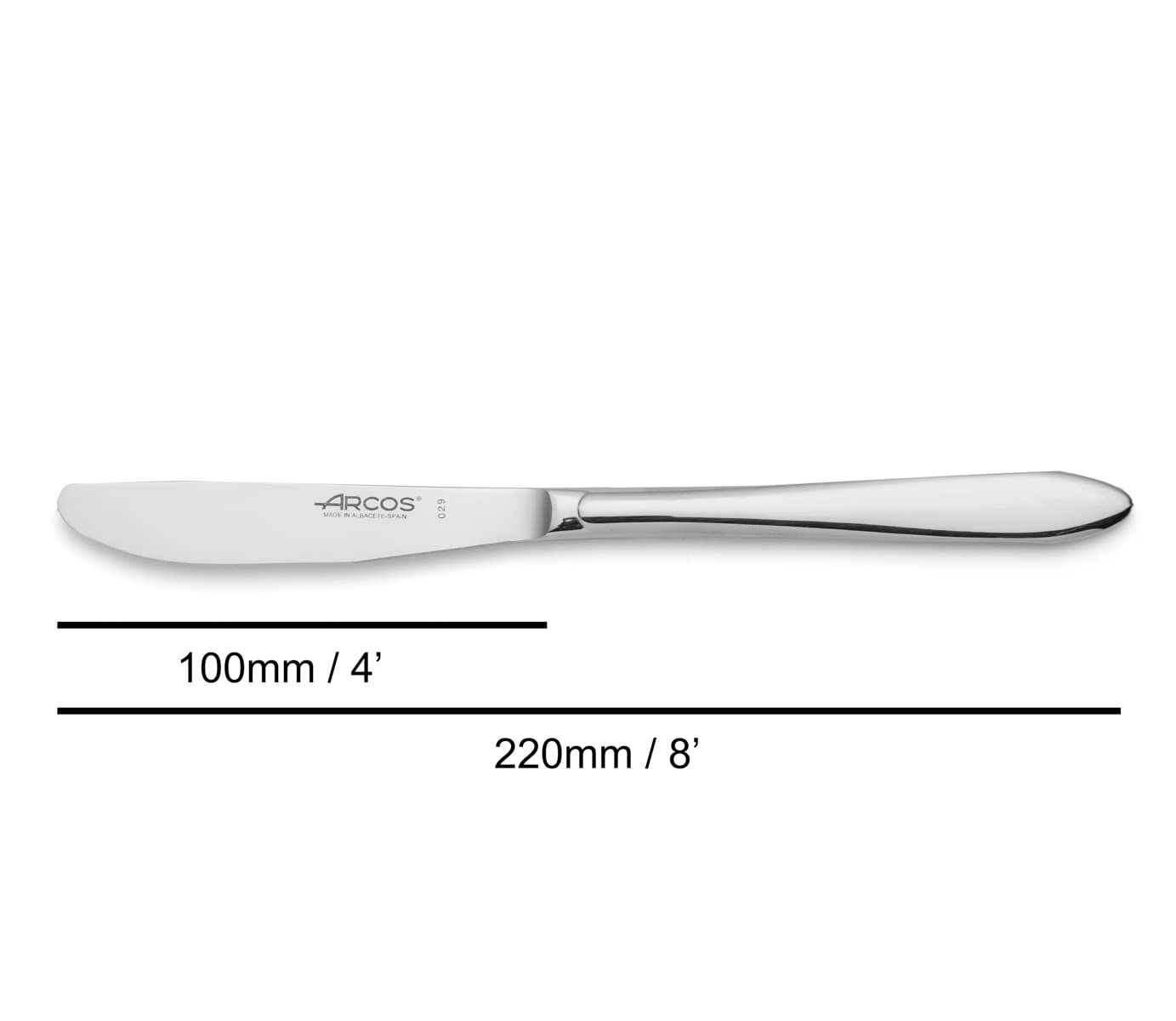Arcos 24-Piece Flatware Set. Premium Stainless Steel Silver Cutlery Set with 6 Knives, 12 Spoons, and 6 Forks. All in One Monoblock Design - Image 3