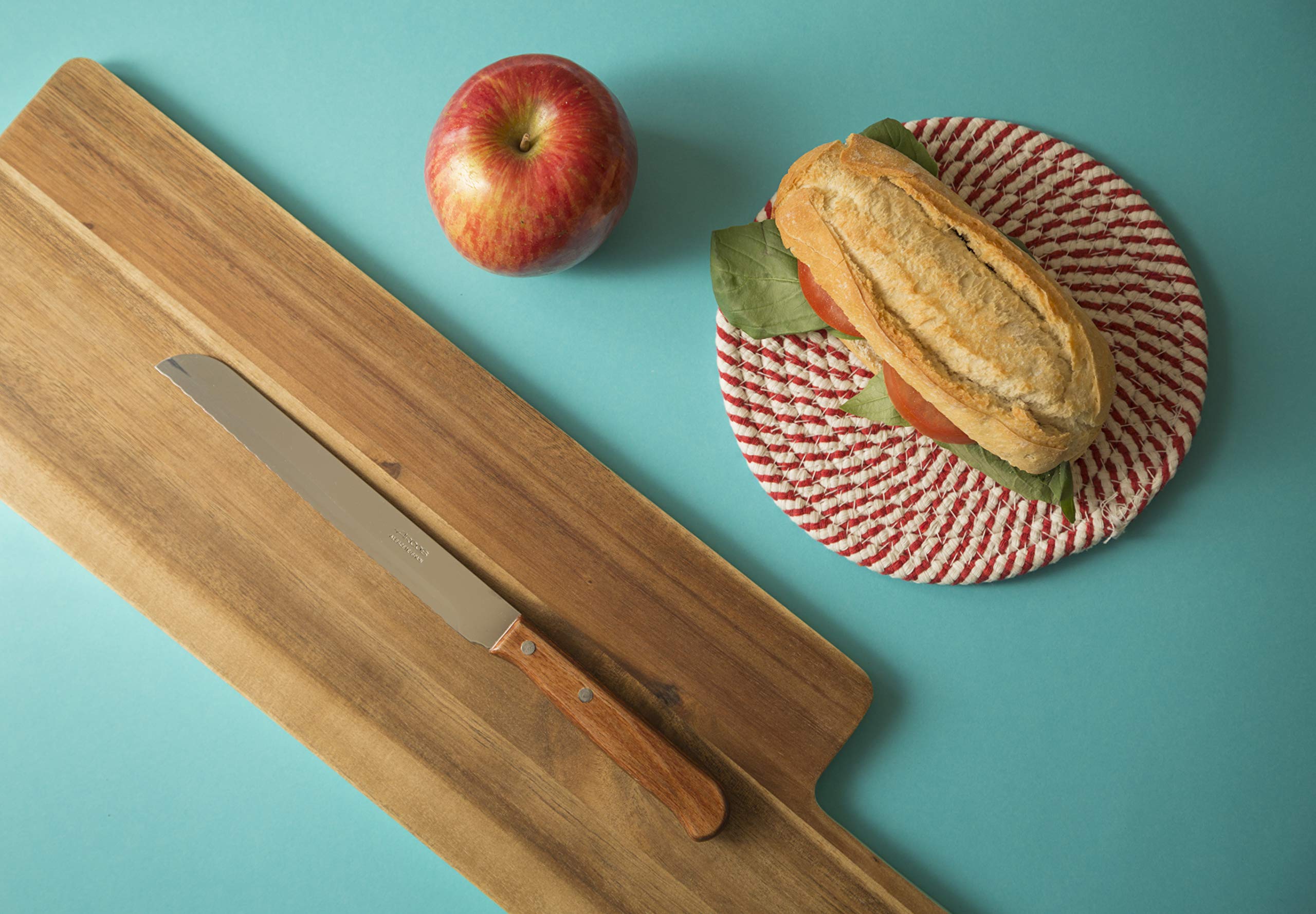 Arcos Series Latina-Box Bread Knife-Blade Nitrum Stainless Steel 170 mm (6.69 Inch) -Handle Pack-Wood Brown Colour (12 Piece), ands Plastic - Image 3