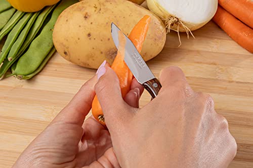 Arcos Series Latina - Paring Knife - Blade Nitrum Stainless Steel 2.5" - Handle Pack-Wood Brown Color - Image 6