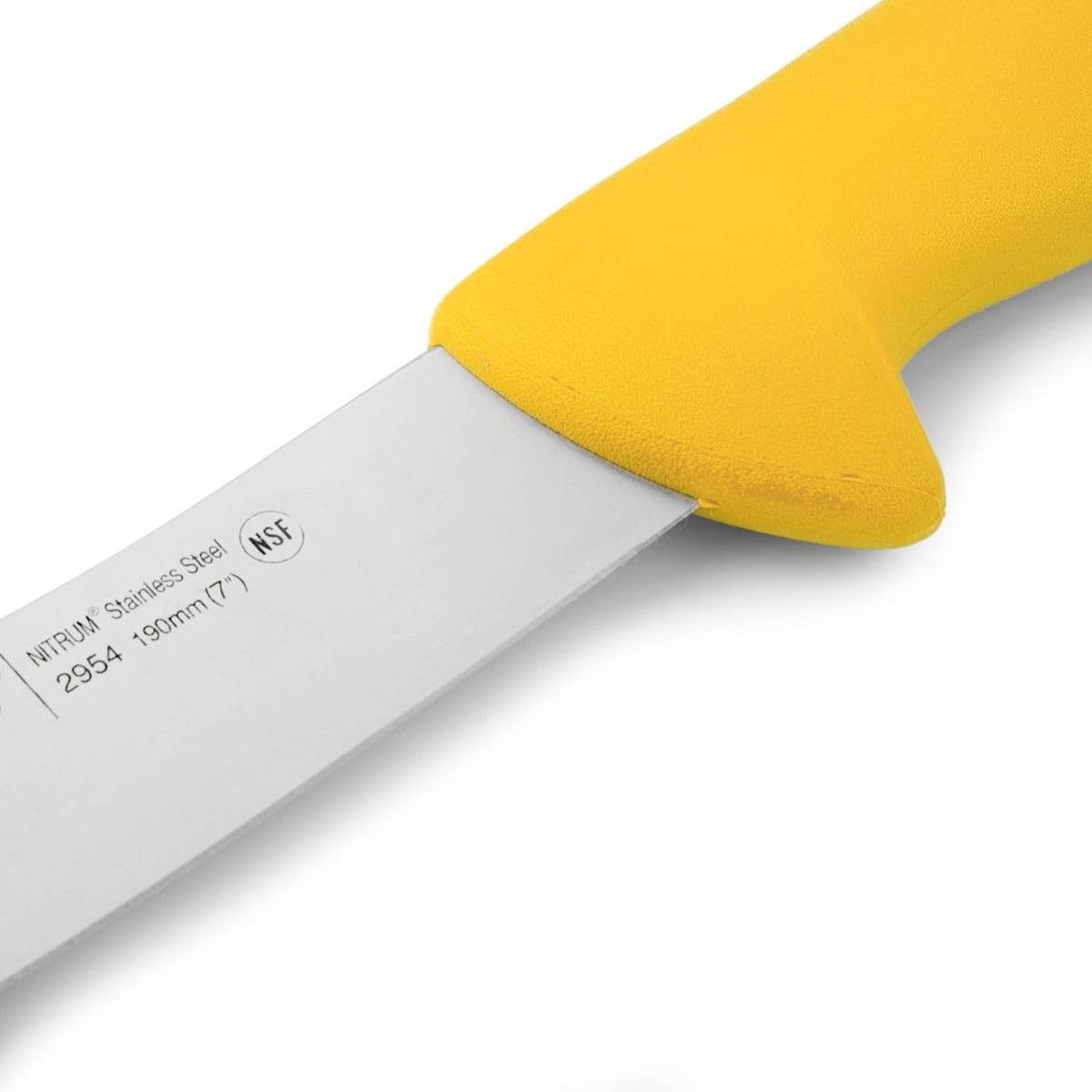 Arcos Skinning Knife 7 Inch Nitrum Stainless Steel and 190 mm Blade. Designed for skinning all types of meat. Ergonomic Polypropylene Handle.Features different handle colors. Series 2900. Color Yellow - Image 4
