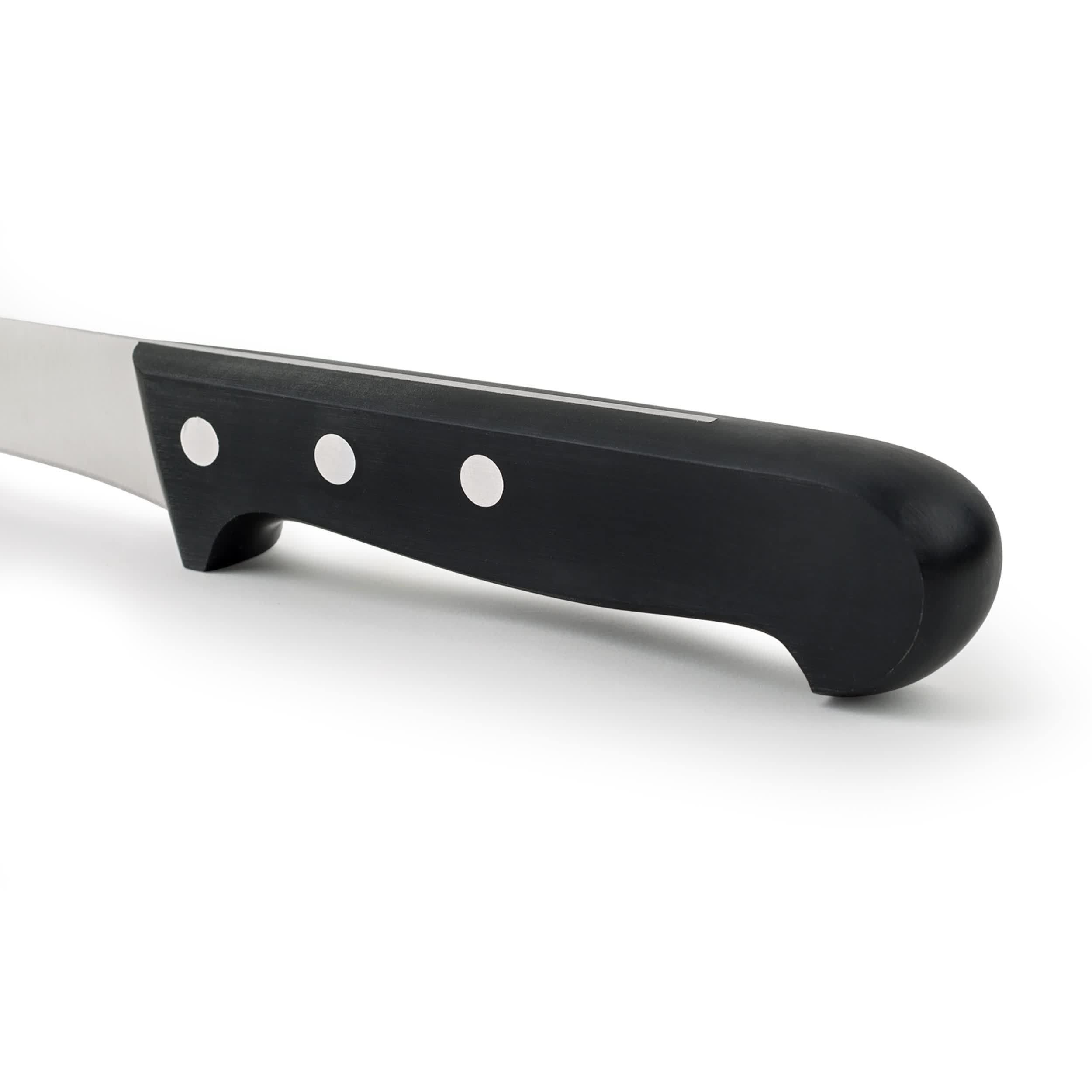 Arcos Slicing Knife/Ham Knife 11 Inch Nitrum Stainless Steel and 280 mm blade. Ergonomic Polyoxymethylene POM Handle. Series Universal. Long, sturdy blade and serrated edge. Easily cuts. Color Black - Image 4