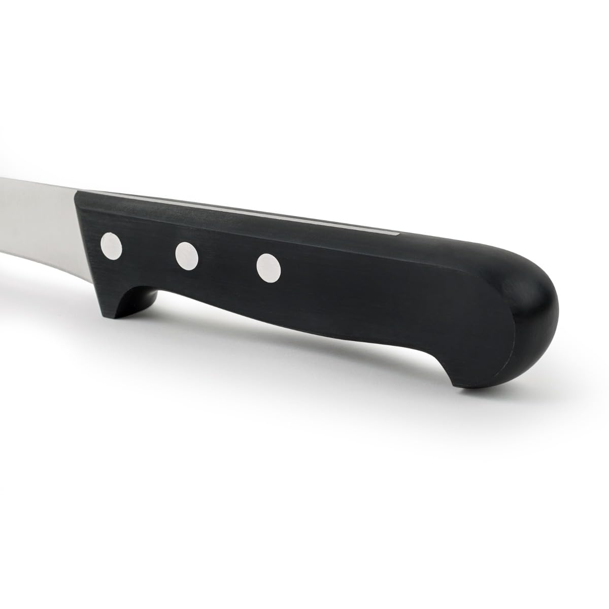 Arcos Slicing Knife/Ham Knife 11 Inch Nitrum Stainless Steel and 280 mm blade. Ergonomic Polyoxymethylene POM Handle. Series Universal. Long, sturdy blade and serrated edge. Easily cuts. Color Black - Image 5