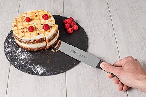 ARCOS Spatula 10 Inch Nitrum Stainless Steel and 250 mm blade. Ergonomic Polyoxymethylene POM Handle. Series Universal. Long, sturdy blade and serrated edge and serrated edge easily cuts. Color Black - Image 7