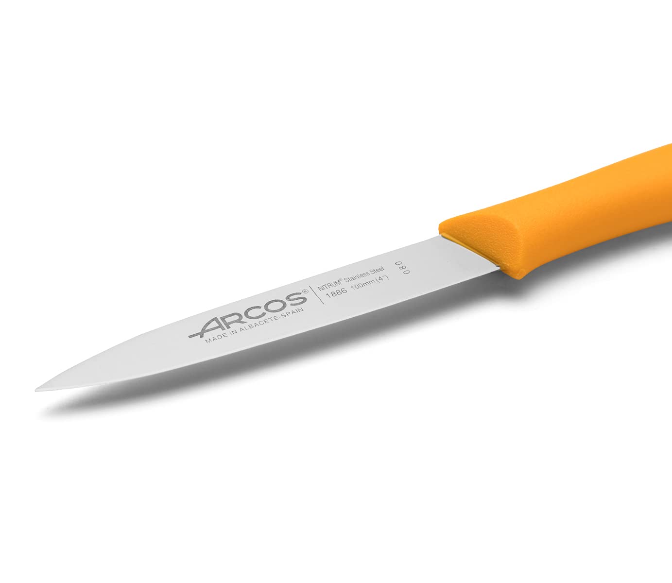 Arcos Stainless Steel Paring Knife for Fruits and Vegetables, 100 mm Blade, NITRUM Technology, Non-Slip Polypropylene Handle, Nova Series - Image 3