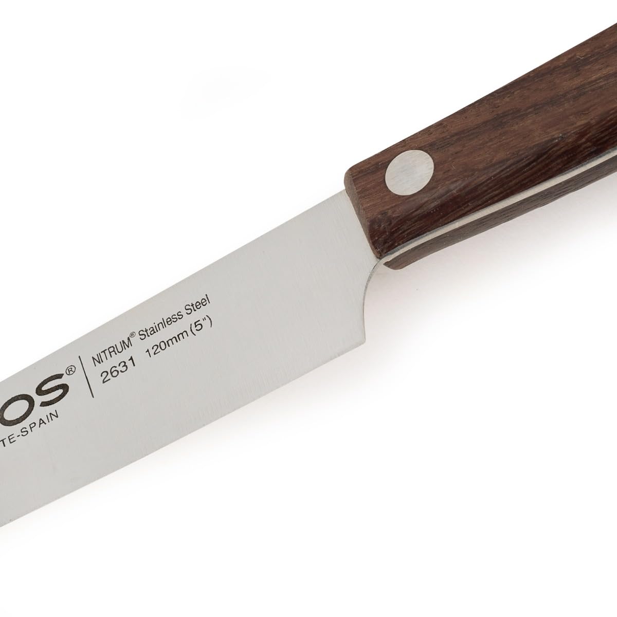 Arcos Vegatable Knife 5 Inch Stainless Steel. Professional Vegetable Knife for Peeling Fruits and Vegetables. Ergonomic Polyoxymethylene Handle and 120 mm Blade. Series Atlantico. Color Brown. - Image 5