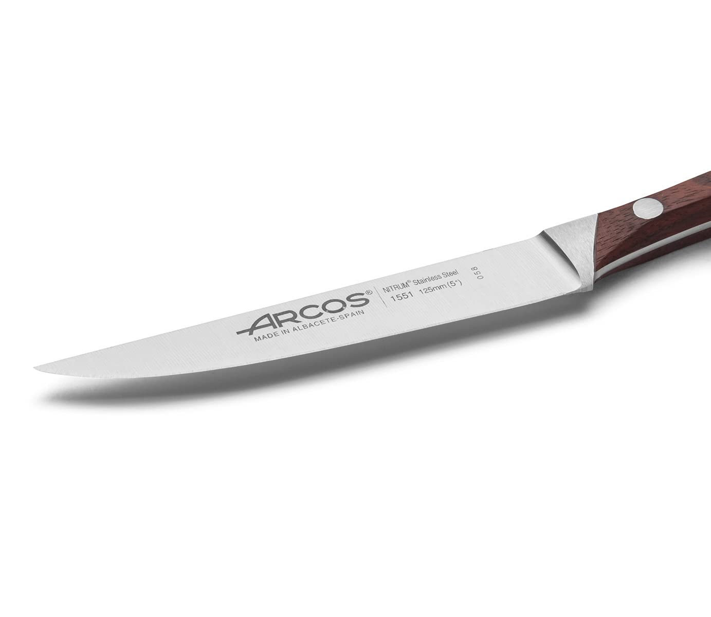 Arcos Vegatable Knife 5 Inch Stainless Steel. Professional Vegetable Knife for Peeling Fruits and Vegetables. Ergonomic Polyoxymethylene Handle and 125 mm Blade. Series Natura. Color Brown. - Image 3