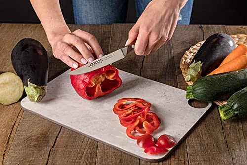Arcos Vegatable Knife 5 Inch Stainless Steel. Professional Vegetable Knife for Peeling Fruits and Vegetables. Ergonomic Polyoxymethylene Handle and 125 mm Blade. Series Natura. Color Brown. - Image 8